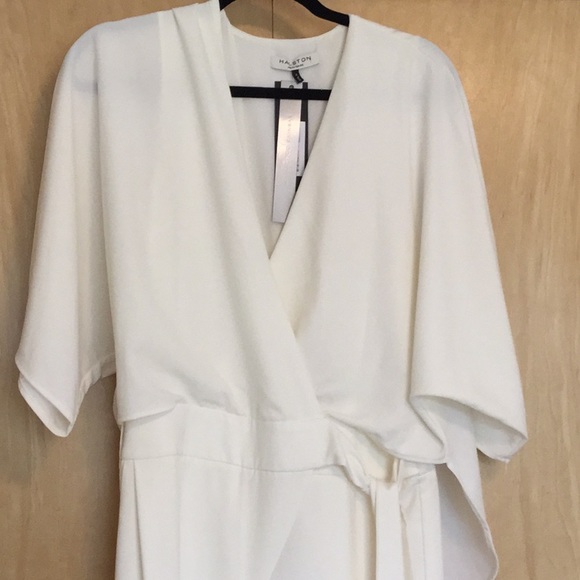 WRAP FRONT FLOWY CREPE JUMPSUIT - Picture 2 of 10